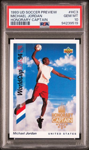 1993 Upper Deck Soccer Preview Michael Jordan Honorary Captain PSA 10