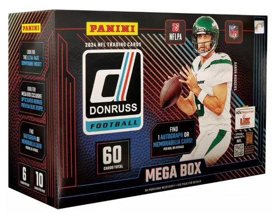 2024 Panini NFL Donruss Football Trading Card Mega Box - Target Exclusive