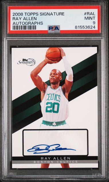 2008 Topps Signature Ray Allen Autographs /799 PSA 9