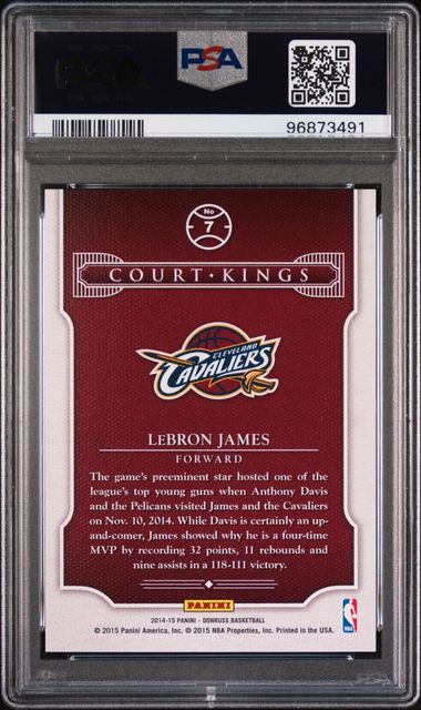 2014 Panini Donruss LeBron James Court Kings-Career Stat /99 PSA 10