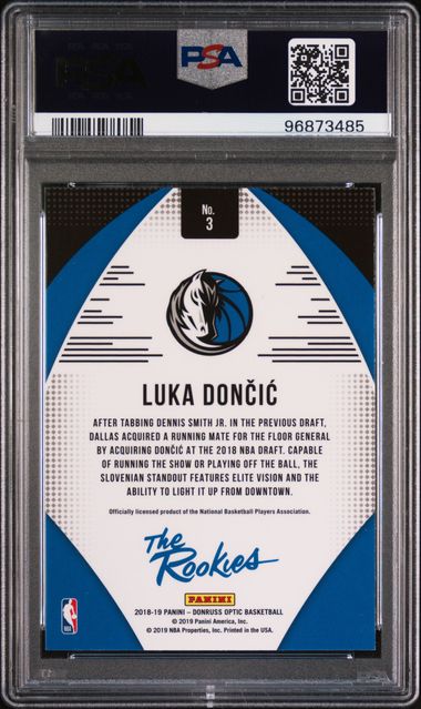 2018 Panini Donruss optic Luka Doncic The rookies PSA 10