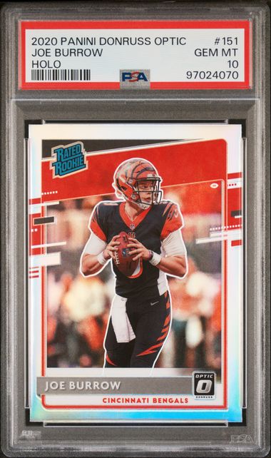 2020 Panini Donruss Joe Burrow Holo PSA 10