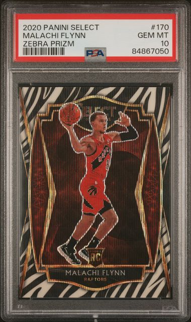 2020 Panini Select Malachi Flynn Zebra Prizm PSA 10