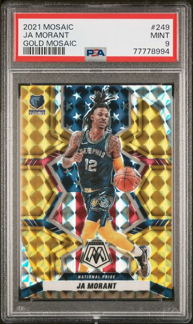 2021 Mosaic Ja Morant Gold Mosaic /10 PSA 9