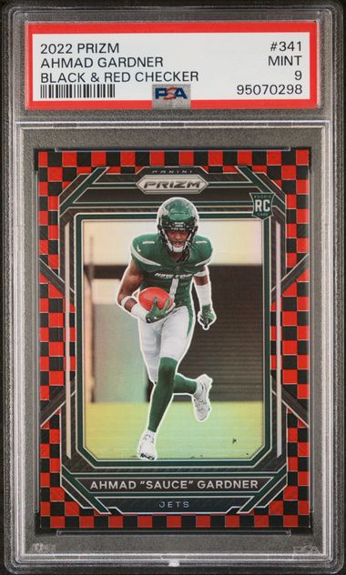 2022 Prizm Ahmad Gardner Black & Red Checker PSA 9