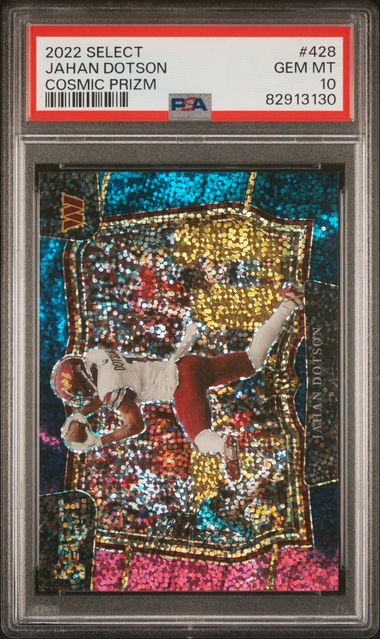 2022 Select Jahan Dotson Cosmic Prizm PSA 10