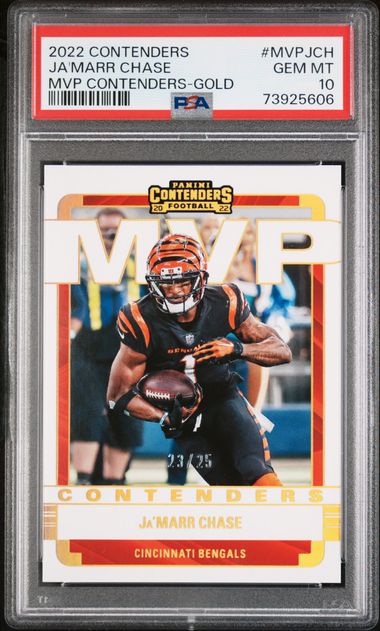 2022 Contenders Ja'Marr Chase MVP Contenders Gold PSA 10