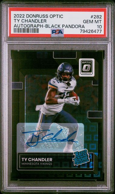 2022 Donruss Optic Ty Chandler Auto Black Pandora /25 PSA 10