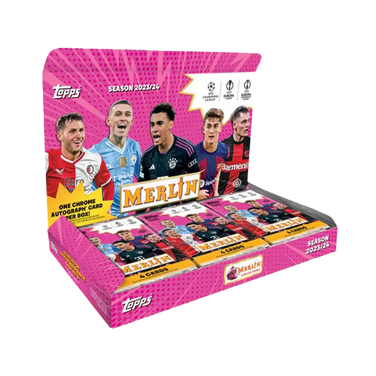 2023-24 Topps UEFA Club Competitions Merlin Chrome Soccer Hobby Box