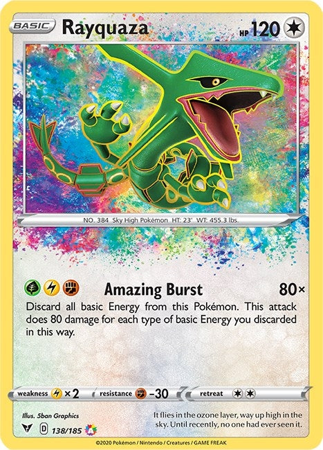 Image for Rayquaza (138/185) (SWSH04) - Pokemon