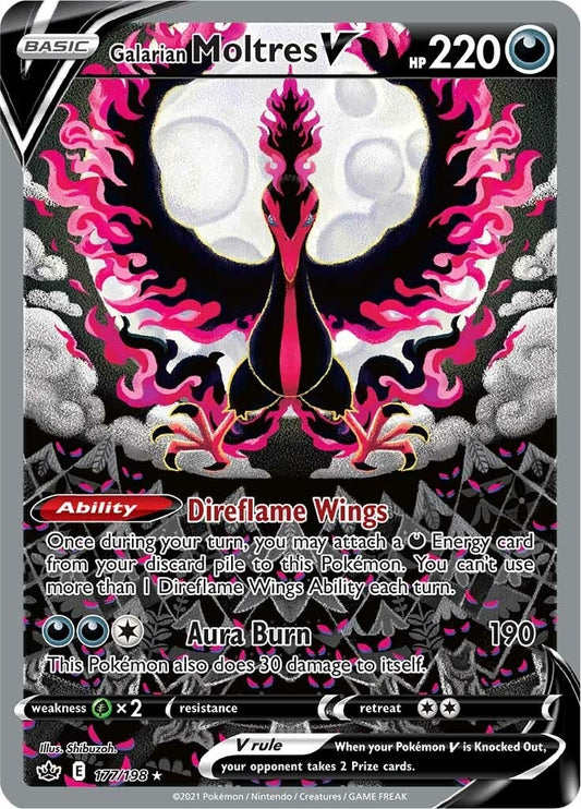 Image for Galarian Moltres V (Alternate Full Art) (177/198) (SWSH06) - Pokemon