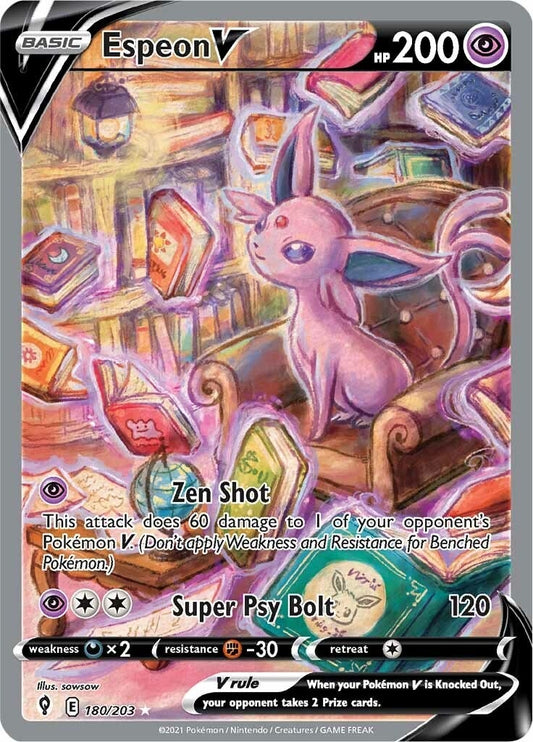 Image for Espeon V (Alternate Full Art) (180/203) (SWSH07) - Pokemon