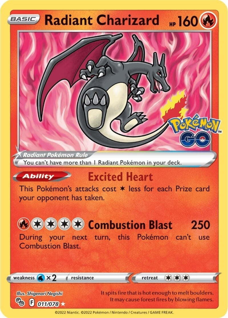 Image for Radiant Charizard (011/078) (PGO) - Pokemon