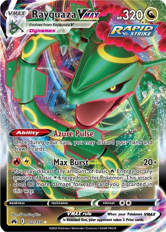 Image for Rayquaza VMAX (102) (102/159) (CRZ) - Pokemon
