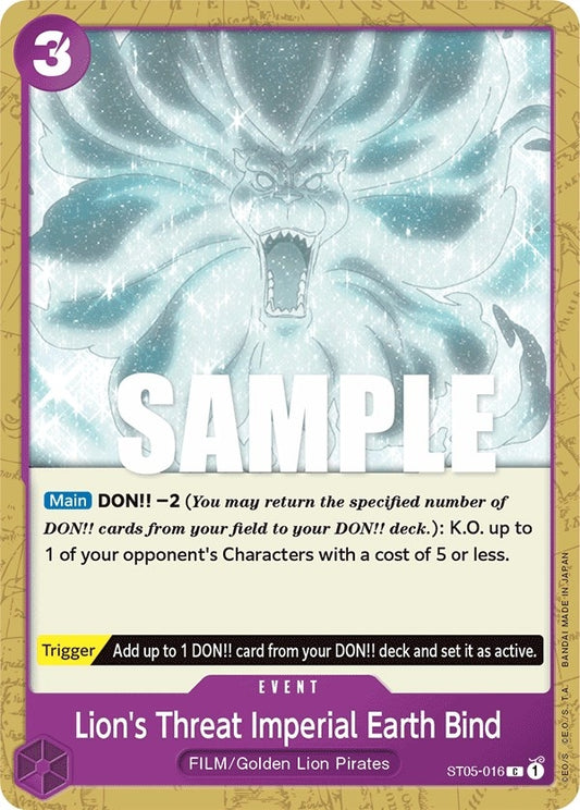 Image for Lion's Threat Imperial Earth Bind (ST05-016) (ST-05) - One Piece Card Game