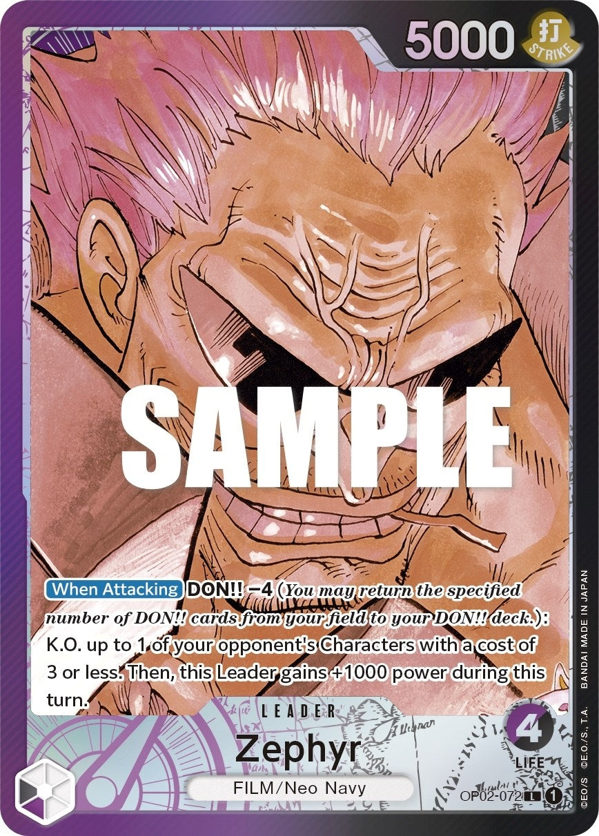 Image for Zephyr (Alternate Art) (OP02-072) - One Piece Card Game