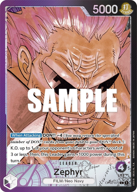 Image for Zephyr (Alternate Art) (OP02-072) - One Piece Card Game