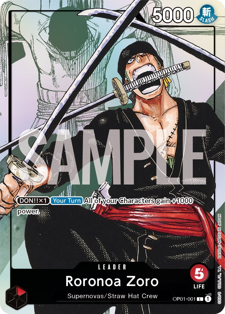 Image for Roronoa Zoro - OP01-001 (Alternate Art) (OP01-001) (OP-PR) - One Piece Card Game