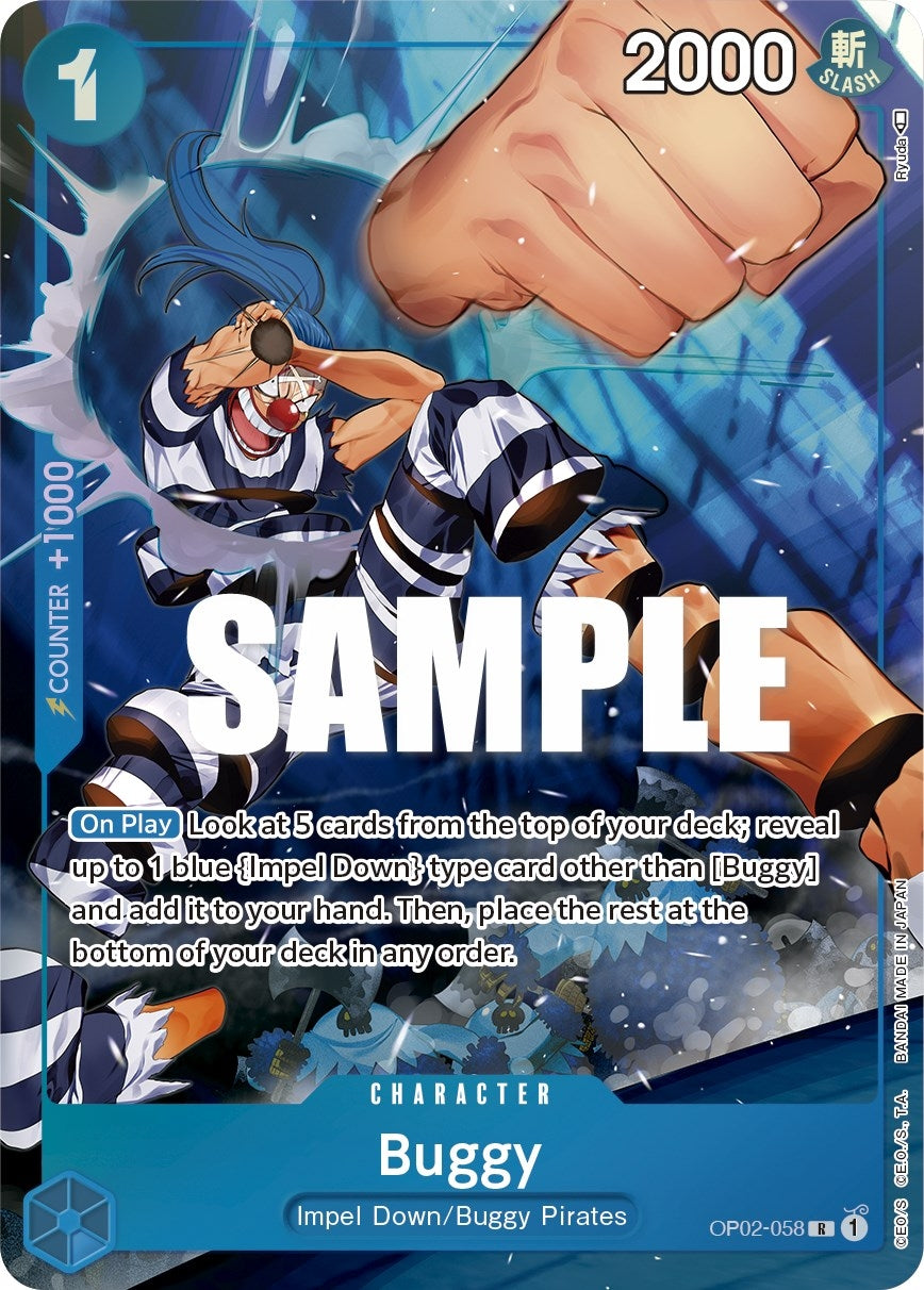 Image for Buggy (Alternate Art) (OP02-058) - One Piece Card Game