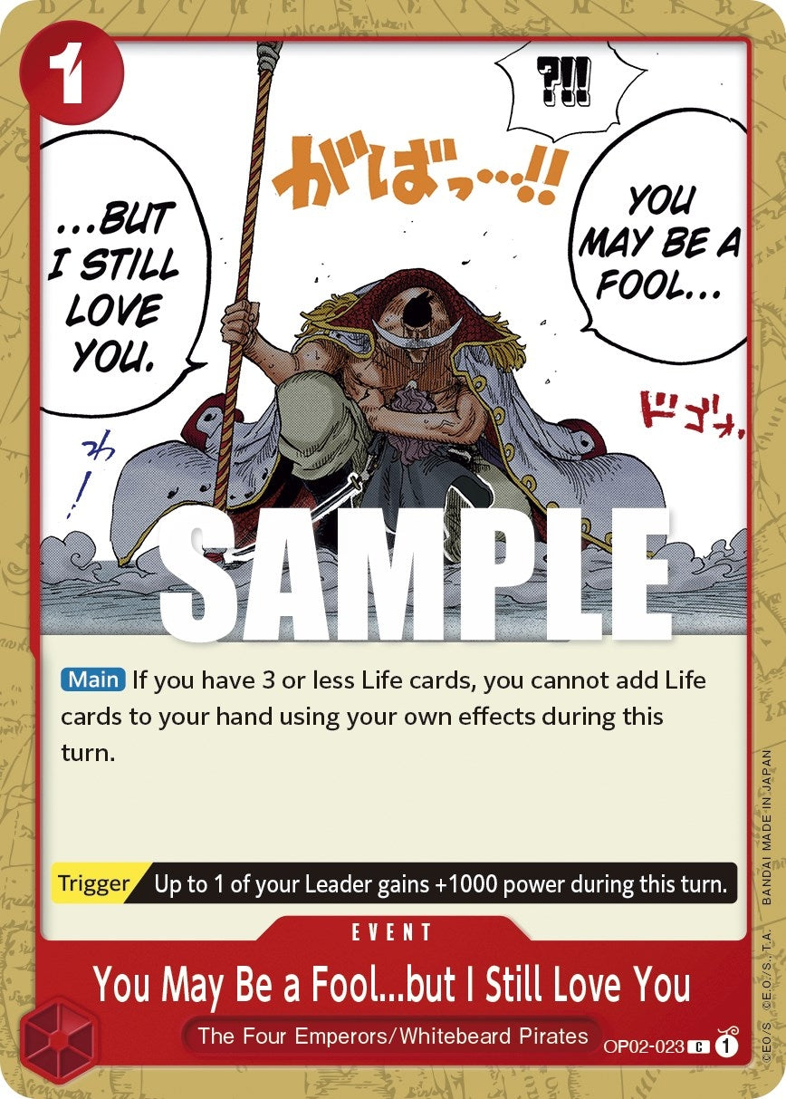 Image for You May Be a Fool...but I Still Love You (OP02-023) - One Piece Card Game