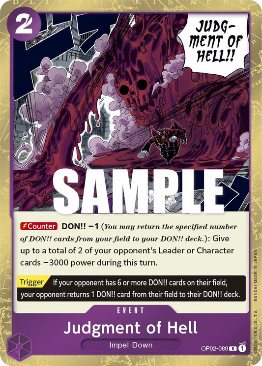 Image for Judgment of Hell (OP02-089) - One Piece Card Game