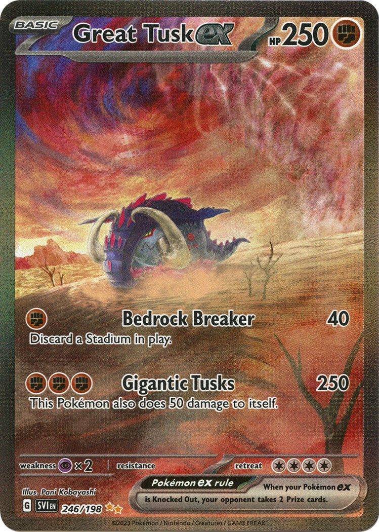 Image for Great Tusk ex (246/198) (SVI) - Pokemon