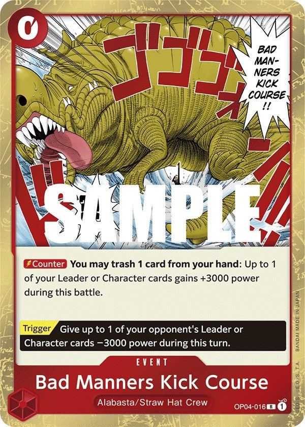 Image for Bad Manners Kick Course (OP04-016) (OP04) - One Piece Card Game