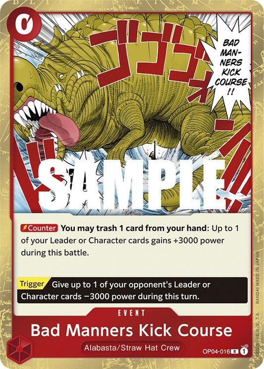 Image for Bad Manners Kick Course (OP04-016) (OP04) - One Piece Card Game