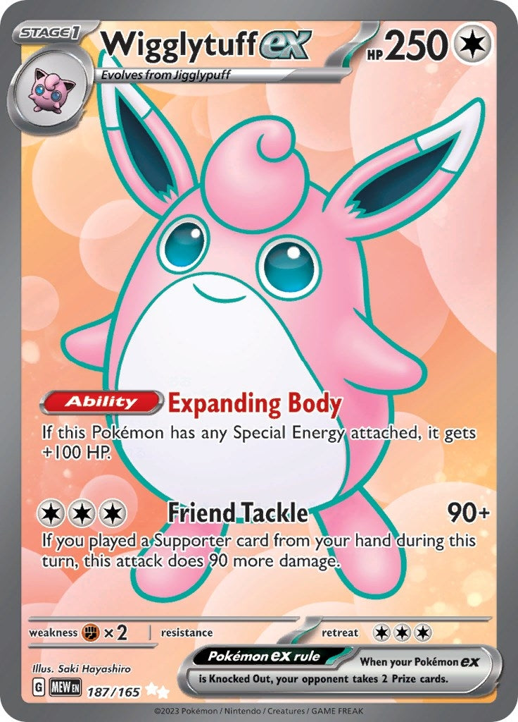 Image for Wigglytuff ex (187/165) (MEW) - Pokemon