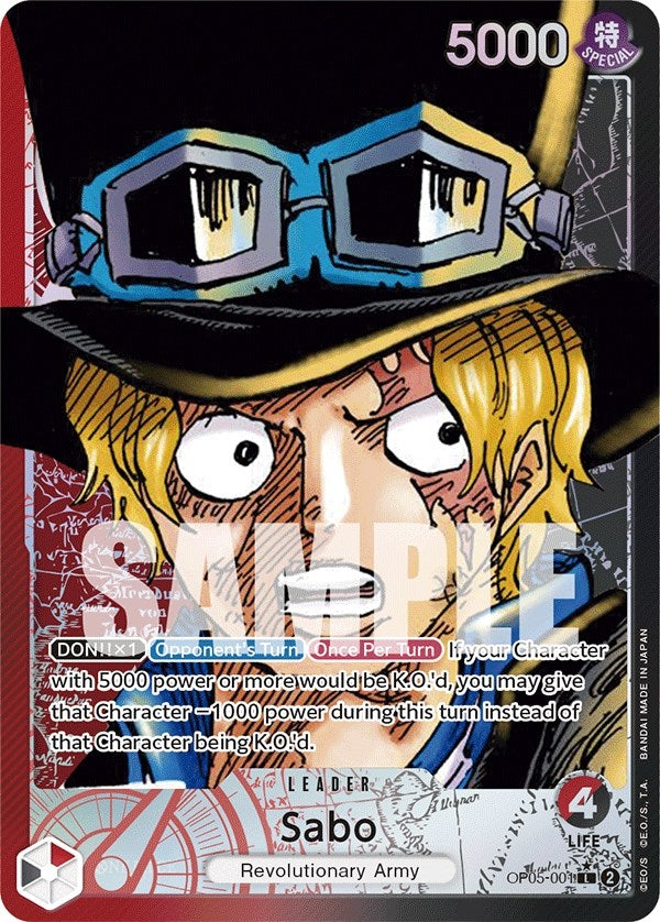 Image for Sabo (001) (Alternate Art) (OP05-001) - One Piece Card Game