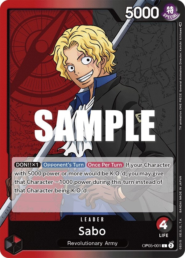 Image for Sabo (001) (OP05-001) - One Piece Card Game