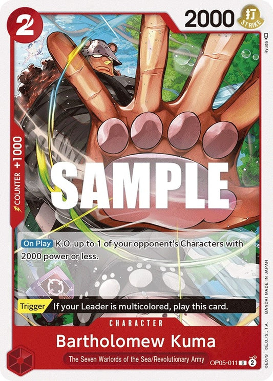 Image for Bartholomew Kuma (OP05-011) - One Piece Card Game