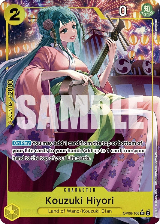 Image for Kouzuki Hiyori (Alternate Art) (OP06-106) - One Piece Card Game