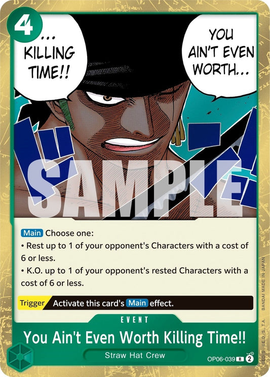 Image for You Ain't Even Worth Killing Time!! (OP06-039) - One Piece Card Game