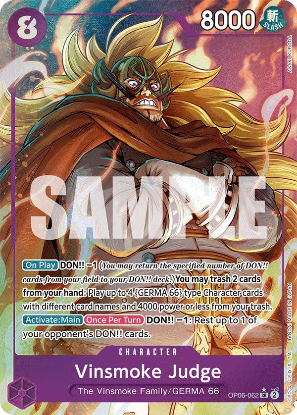 Image for Vinsmoke Judge (Alternate Art) (OP06-062) - One Piece Card Game