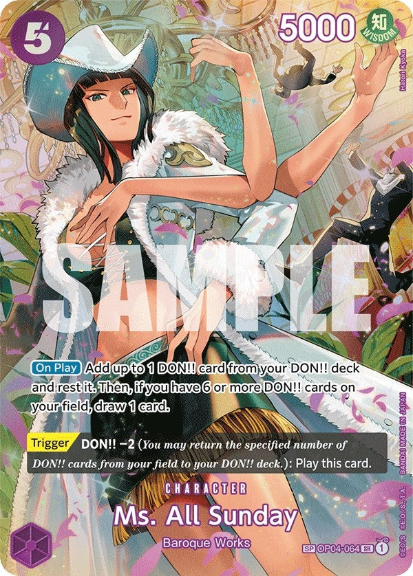 Image for Ms. All Sunday (SP) (OP04-064) - One Piece Card Game