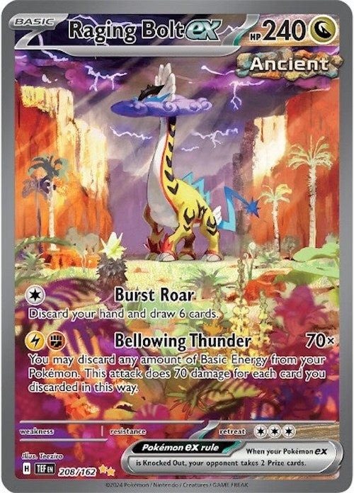 Image for Raging Bolt ex (208/162) - Pokemon