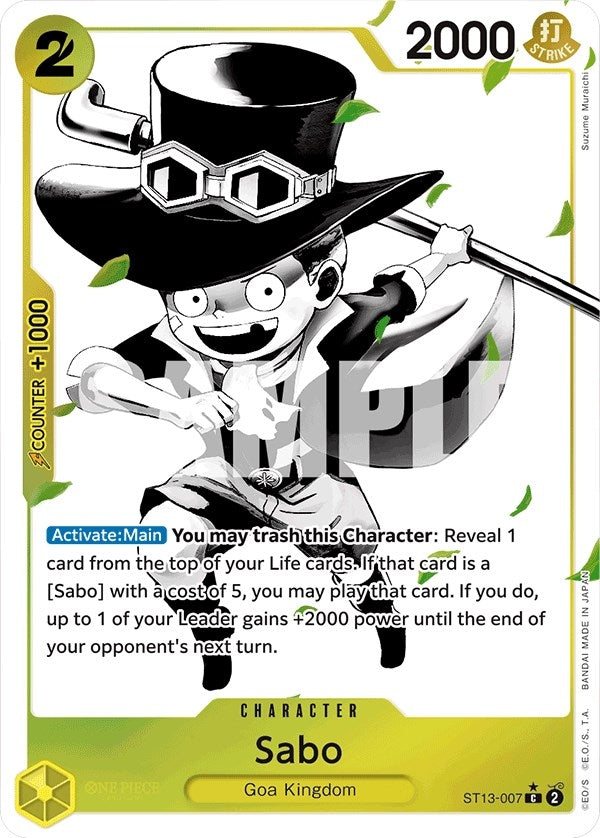 Image for Sabo (007) (Parallel) (ST13-007) - One Piece Card Game