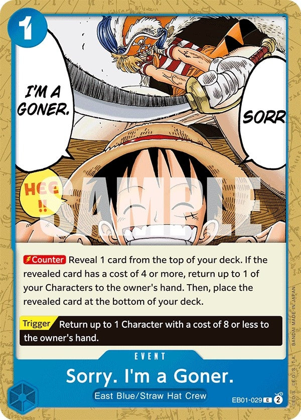 Image for Sorry. I'm a Goner. (EB01-029) - One Piece Card Game
