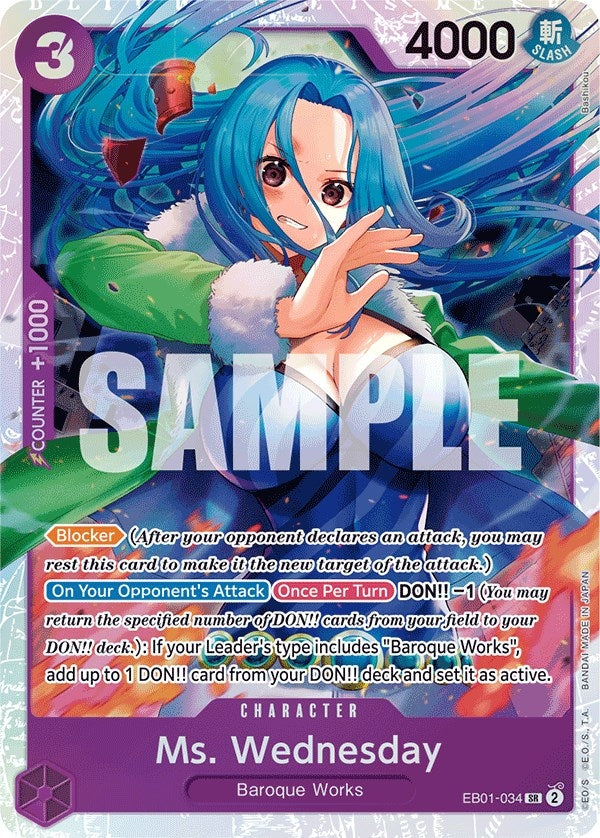 Image for Ms. Wednesday (EB01-034) - One Piece Card Game
