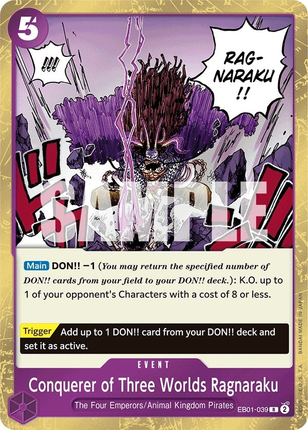Image for Conquerer of Three Worlds Ragnaraku (EB01-039) - One Piece Card Game