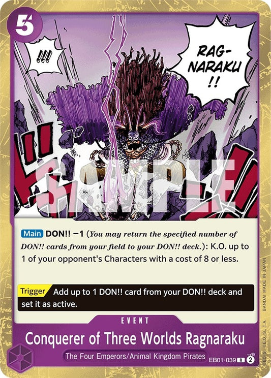 Image for Conquerer of Three Worlds Ragnaraku (EB01-039) - One Piece Card Game