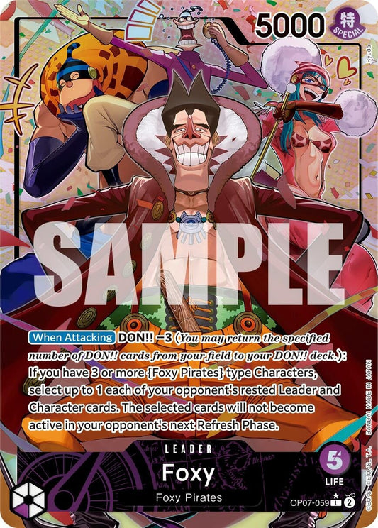 Image for Foxy (059) (Parallel) (OP07-059) - One Piece Card Game