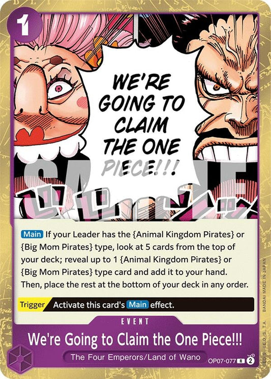 Image for We're Going to Claim the One Piece!!! (OP07-077) - One Piece Card Game
