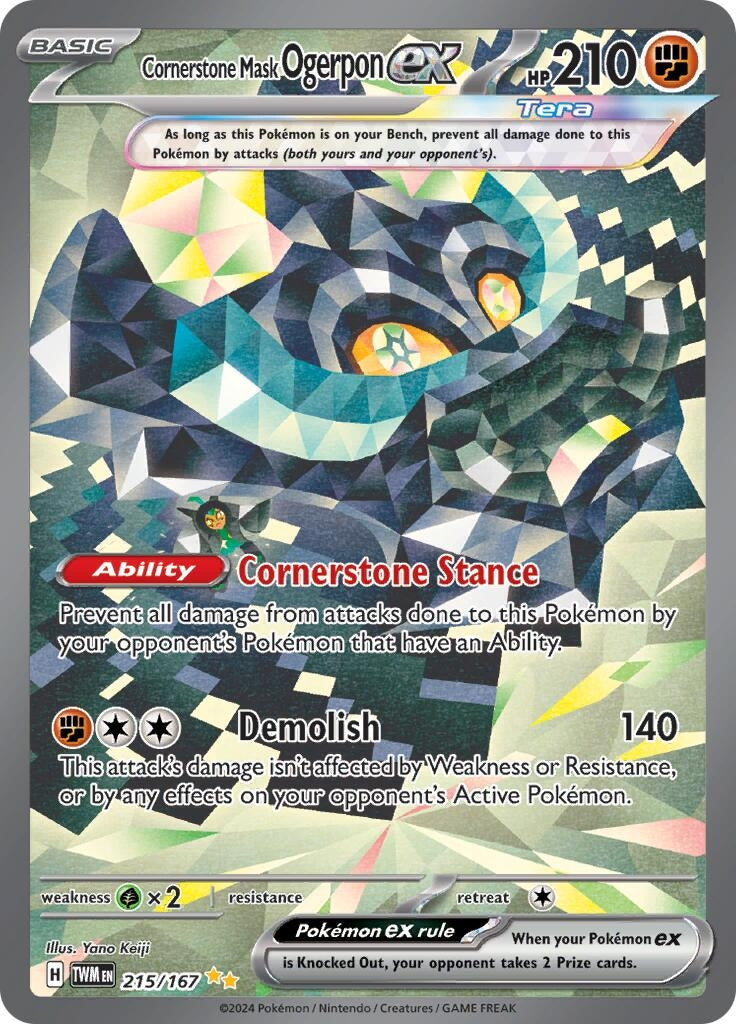 Image for Cornerstone Mask Ogerpon ex (215/167) - Pokemon