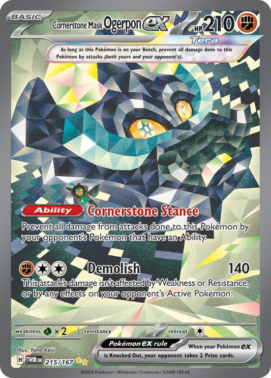 Image for Cornerstone Mask Ogerpon ex (215/167) - Pokemon