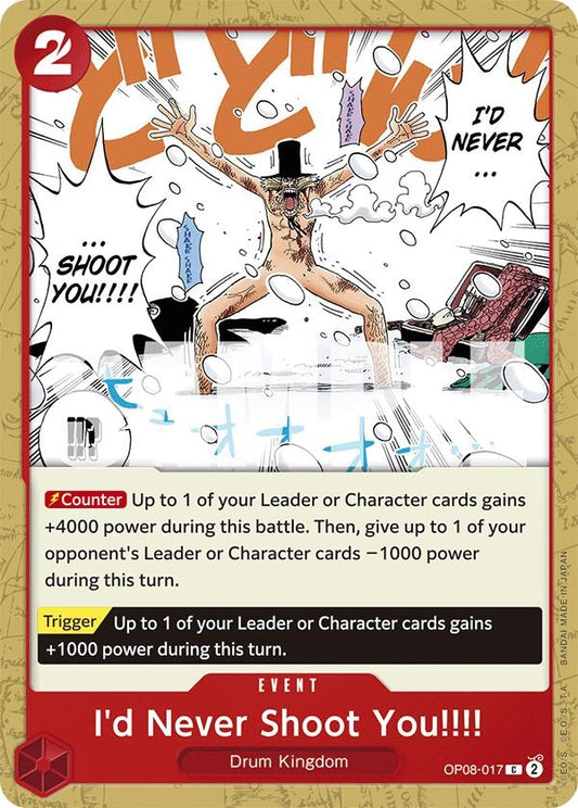 Image for I'd Never Shoot You!!!! (OP08-017) - One Piece Card Game