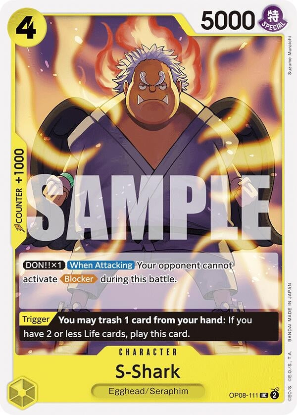 Image for S-Shark (OP08-111) - One Piece Card Game