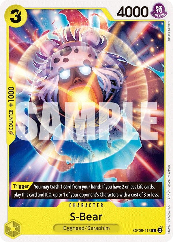Image for S-Bear (OP08-113) - One Piece Card Game