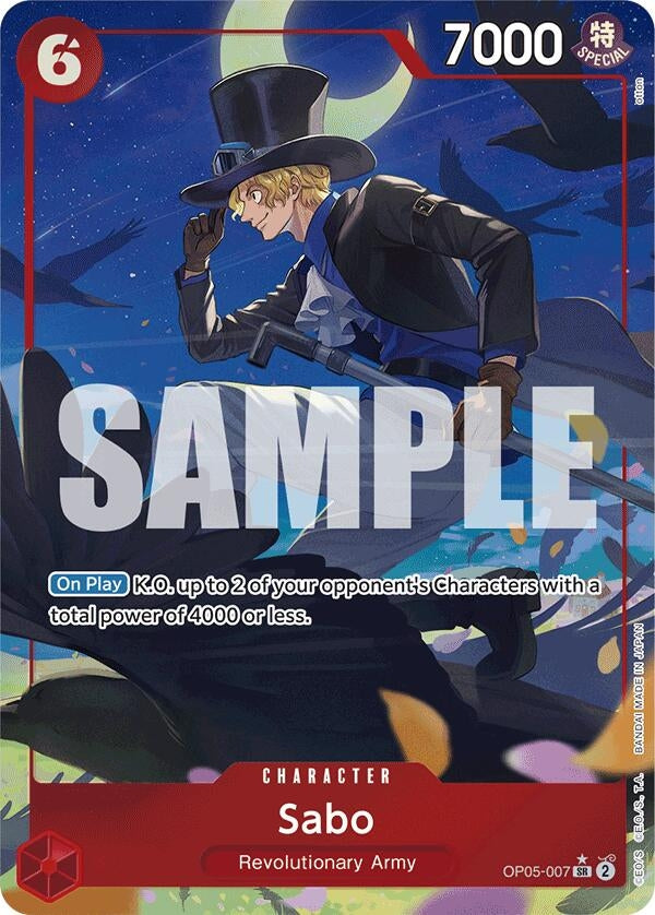 Image for Sabo (OP05-007) (Alternate Art) (OP05-007) - One Piece Card Game